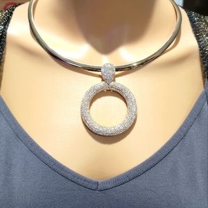 Statement Fashion Costume Circle Necklace NWT